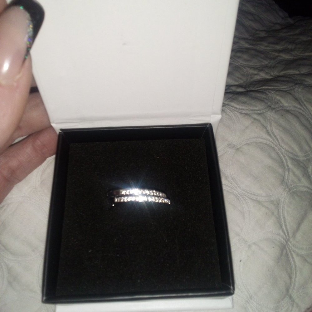 18k white Gold plated  silver hoop earrings